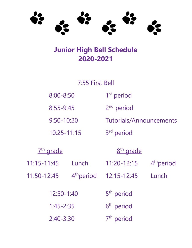JH Bell Schedule 