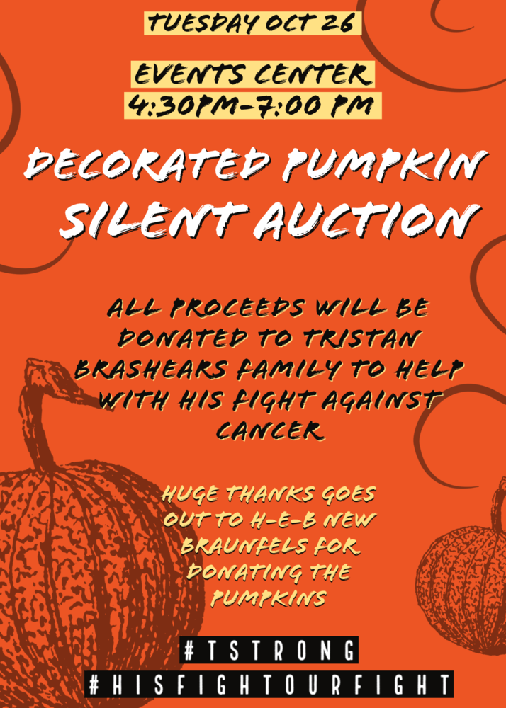 Pumpkin Silent Auction to benefit Tristan Brashears