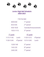 2020-2021 Bell Schedule