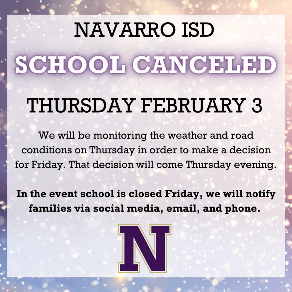 School is canceled thursday february 3